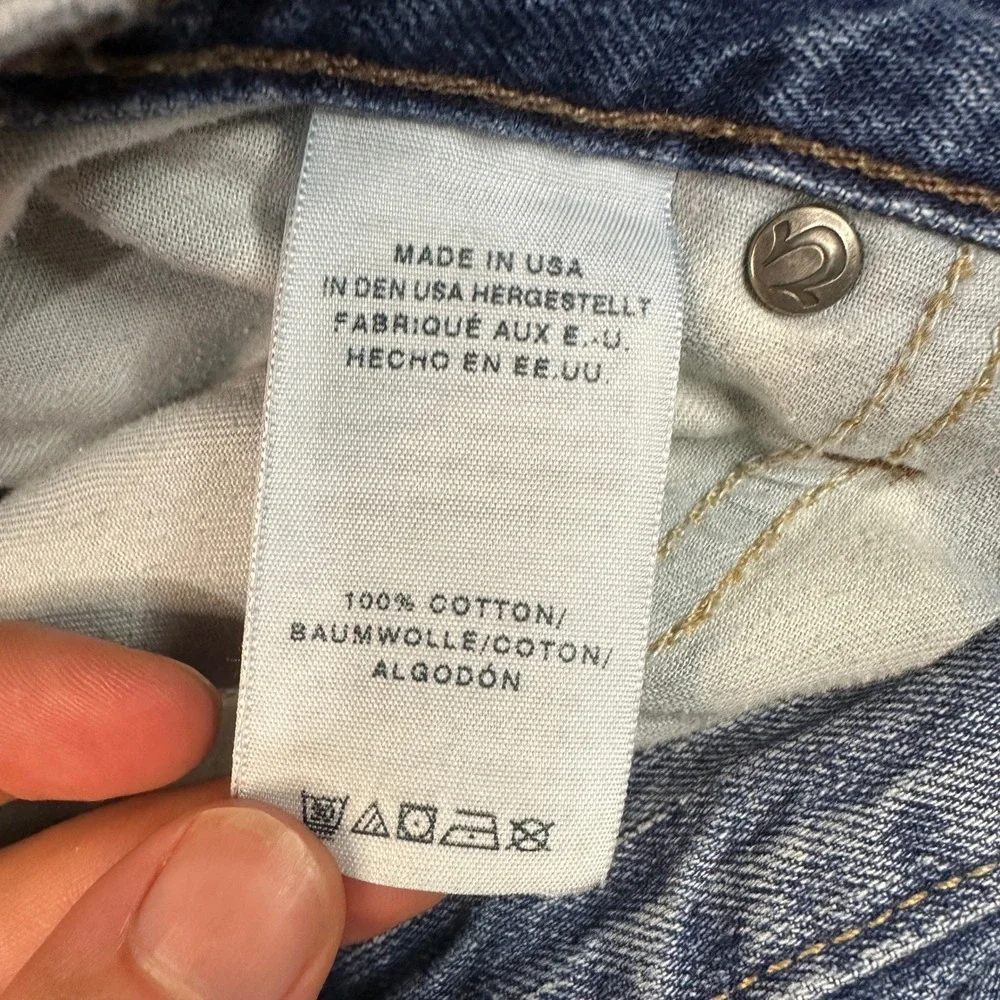 True Religion Ricky Relaxed Straight Jeans Mens 33 Medium Wash Made in USA